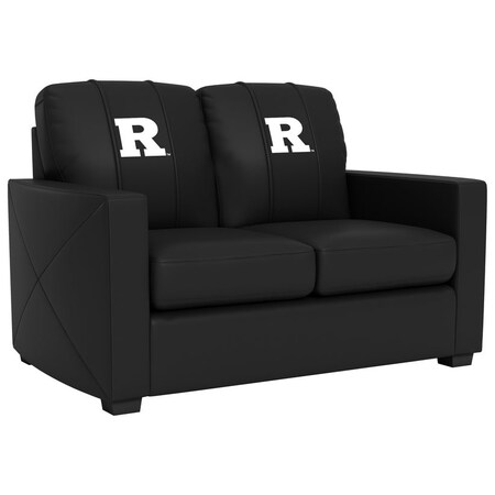 Dreamseat Silver Loveseat with Rutgers Scarlet Knights White Logo XZ7759003LSCDBK-PSCOL13816